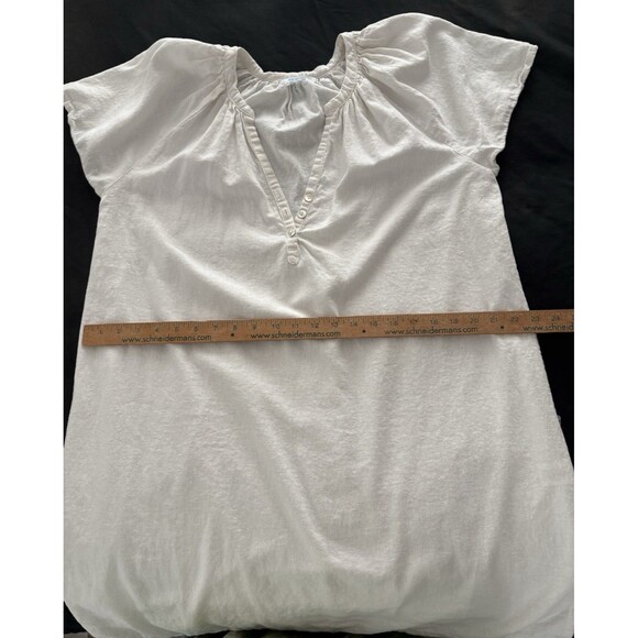 4Our Dreamers Linen Blend Dress Size XL White Henley Cottagecore Beach Lounge - Picture 11 of 16